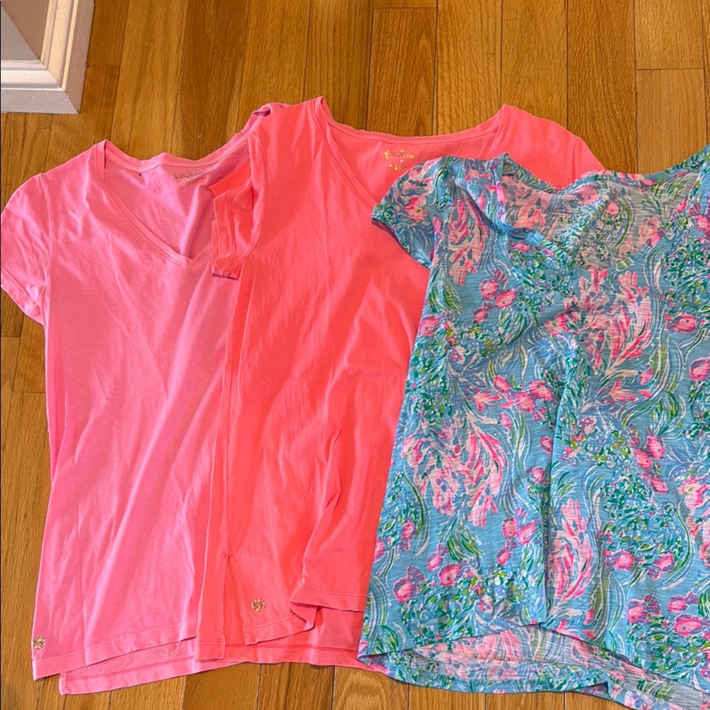 Pink and Floral T-Shirts Set